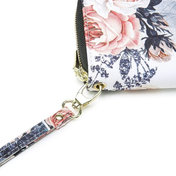 Women RFID Wallet Card Holder Slim Zipper Purse Coin ID Travel Clutch - Picture 8 of 9
